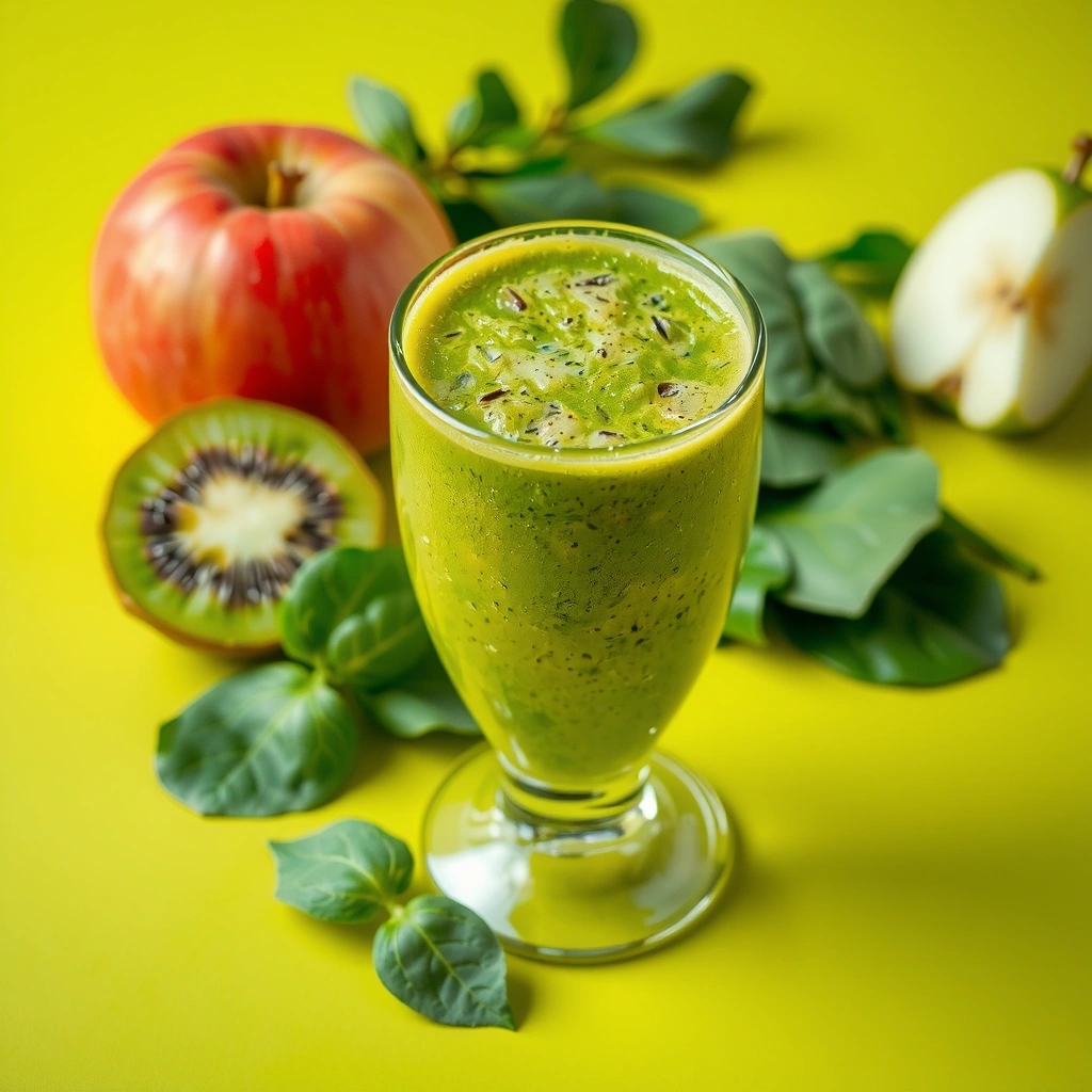 Green smoothie with supplements